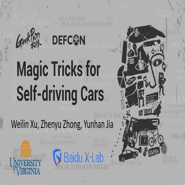 THE VANISHING TRICK FOR SELF-DRIVING CARS - Weilin Xu - DEF CON 26 CAAD VILLAGE