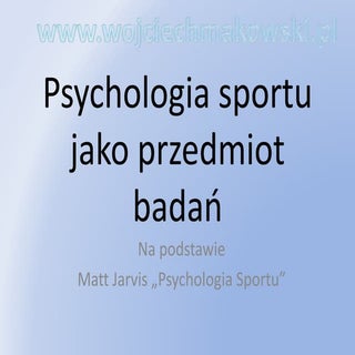 psychologia sportu jako przedmiot b...