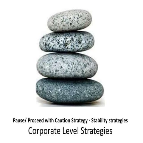 Pause proceed with caution strategy   stability strategies  - corporate level...