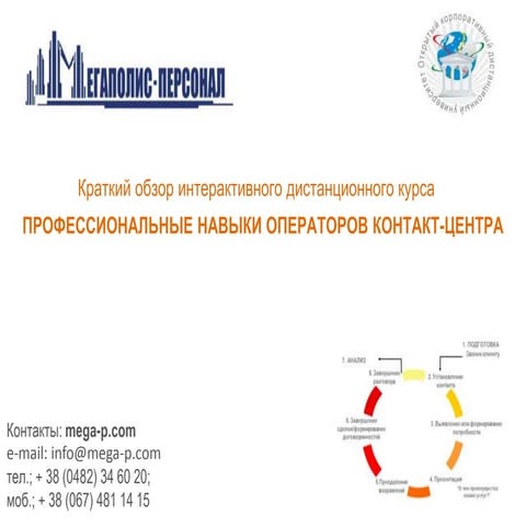 Краткий обзор интерактивного дистанционного курса "Профессиональные навыки оп...
