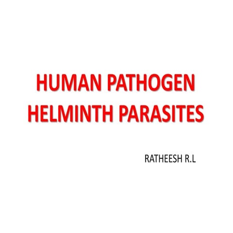 30. human pathogen  helminthic parasites