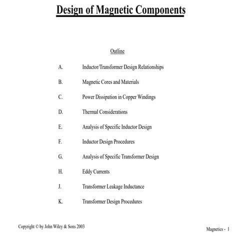 Inductor and transformer desing | PDF