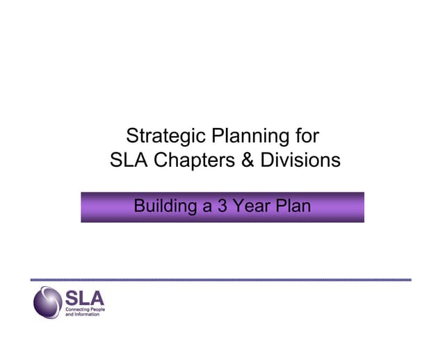 30. 3 Year Strategic Planning