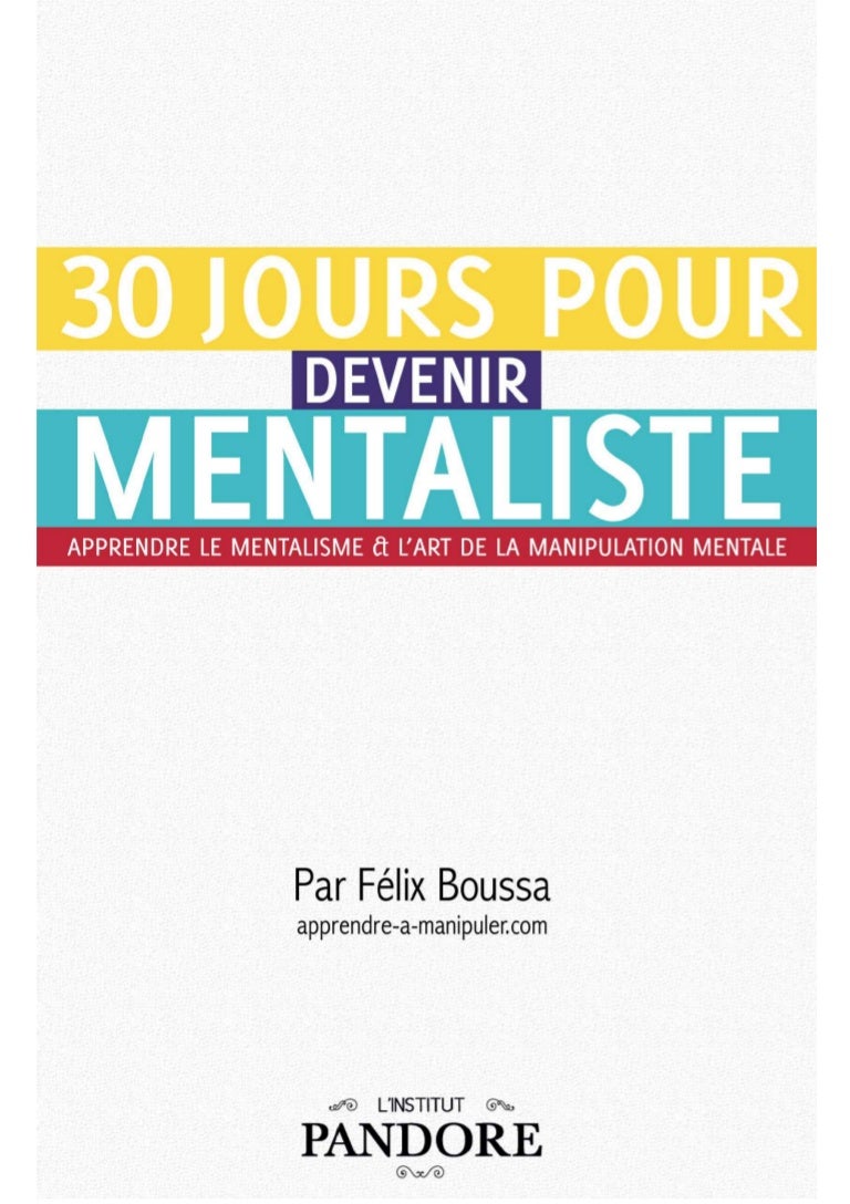 30 Jours Pour Devenir Mentaliste
