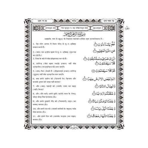 Quran in Hindi Part-30