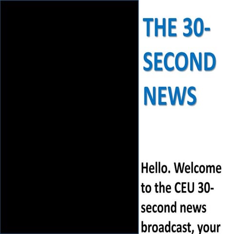 30-Second Video Newscast Activity