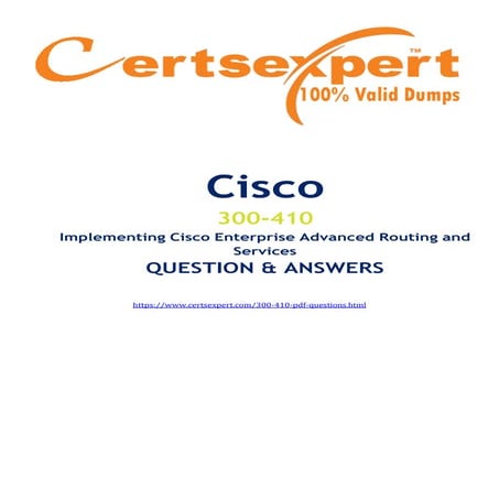 Cisco 300-410 Real Dumps to Boost Your Score Fast