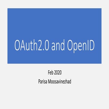 OAuth and Open-id