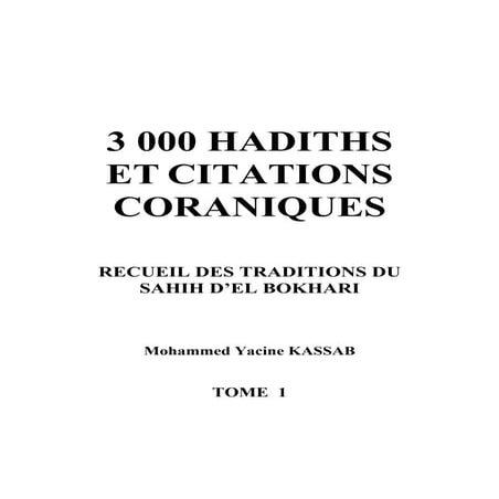 3000 citation et hadiths tome 1 | PDF