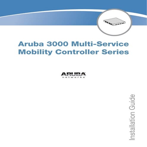 Aruba 3000 Series Hardware and Installation Guide