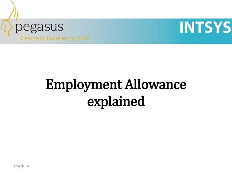 Employment allowance explained