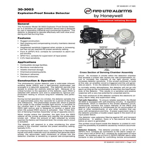 3003 explosion proof fire sensor