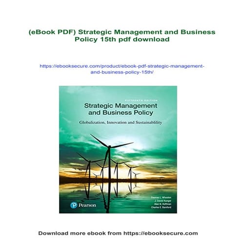 (eBook PDF) Strategic Management and Business Policy 15th