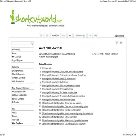 300+ useful Keyboard Shortcuts for Word 2007.pdf