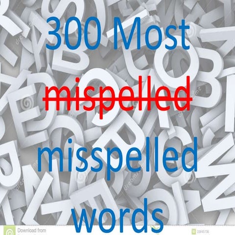 commonly misspelled words