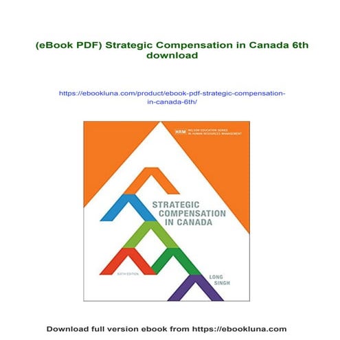 (eBook PDF) Strategic Compensation in Canada 6th