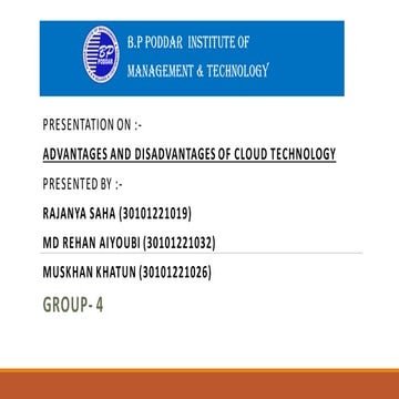 advantage and disadvantage of cloud computing