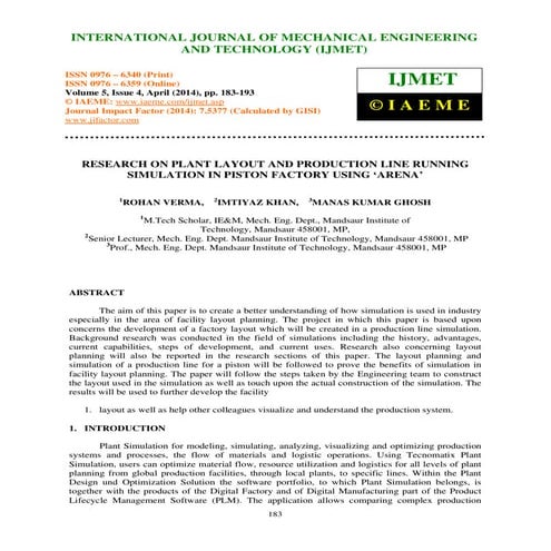 Optimizing Facility Layout Through Simulation | PDF