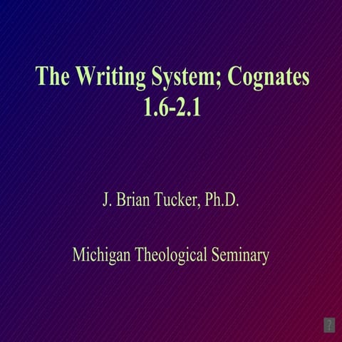 NT Greek Writing System Lec 2 | PPT