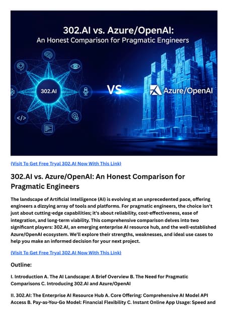 302.AI vs. Azure OpenAI: The Pragmatic Engineer's Guide to Choosing an AI Pla...