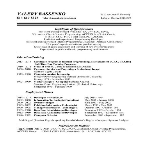 ValeryBassenkoResume