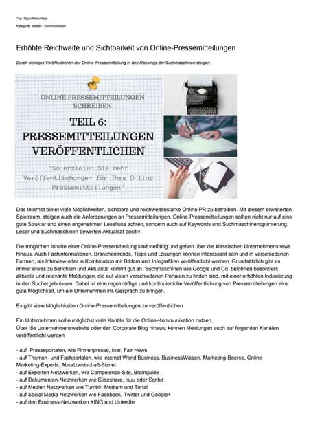 Erhöhte Reichweite und Sichtbarkeit...