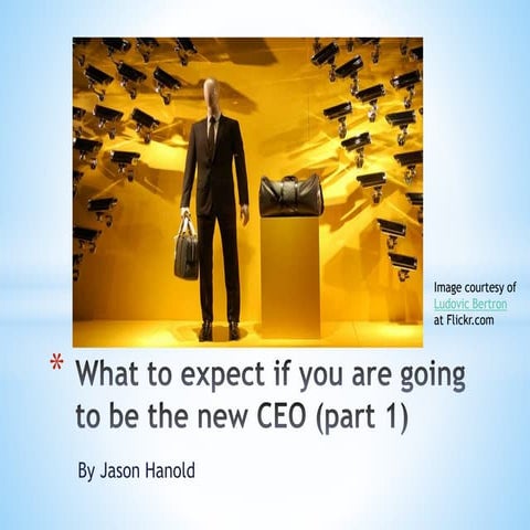 What to expect if you are going to be the new CEO | PPTX