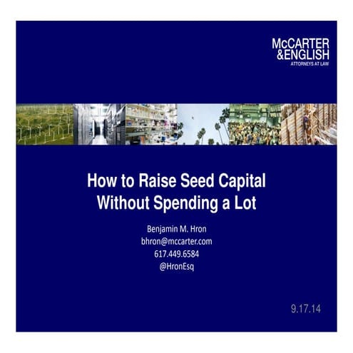 How to Raise Seed Capital