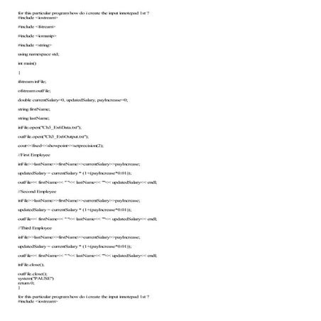 for this particular program how do i create the input innotepad 1st ? #includ...