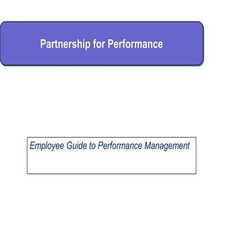 Employee performance guide