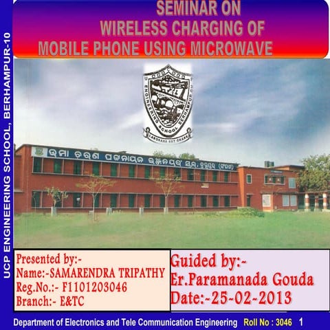 wireless charging of mobilephones using microwaves