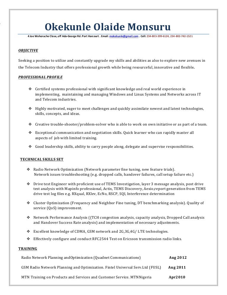 RF Optimization Engineer Resume.docx