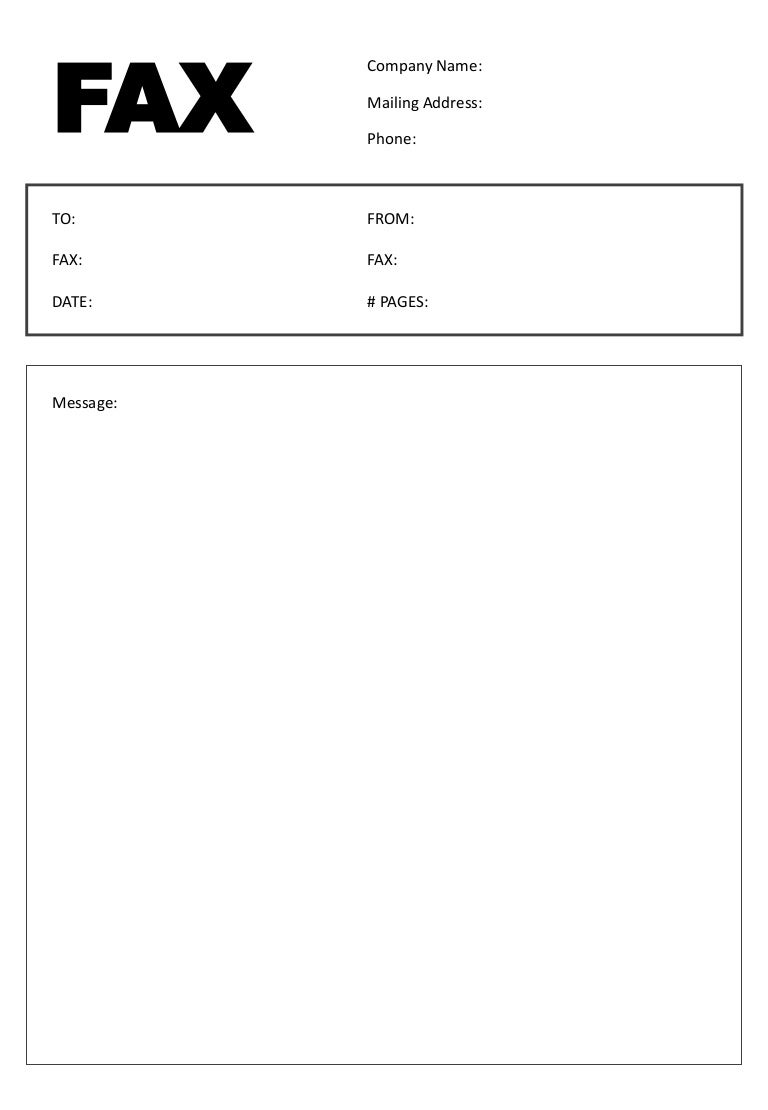 3058 fax cover sheet template