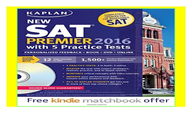 Kaplan New SAT Premier 2016 with 5 Practice Tests: Personalized Feed…