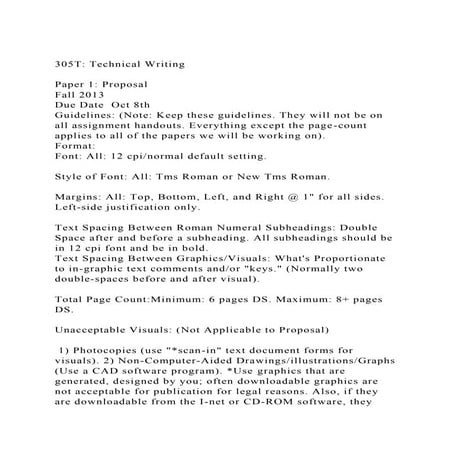 305T Technical Writing Paper 1 ProposalFall 2013Due Date.docx