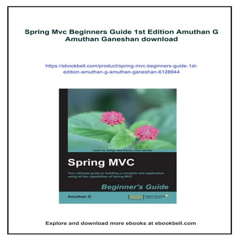 Spring Mvc Beginners Guide 1st Edition Amuthan G Amuthan Ganeshan | PDF