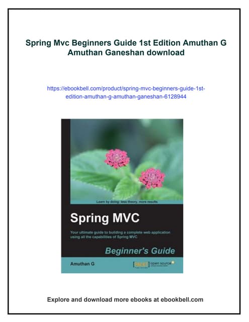 Spring Mvc Beginners Guide 1st Edition Amuthan G Amuthan Ganeshan | PDF