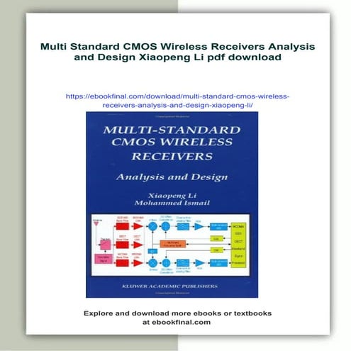Multi Standard CMOS Wireless Receivers Analysis and Design Xiaopeng Li
