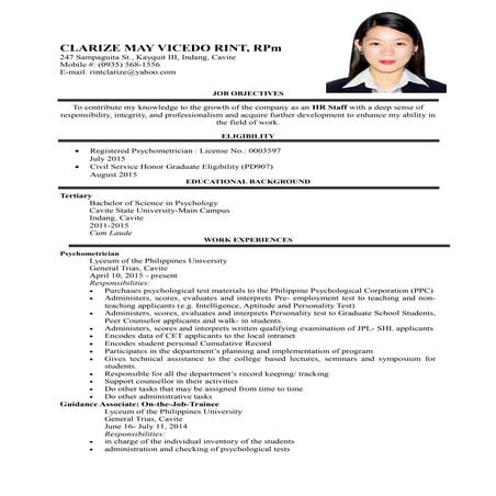 CV- Rint, Clarize | DOC