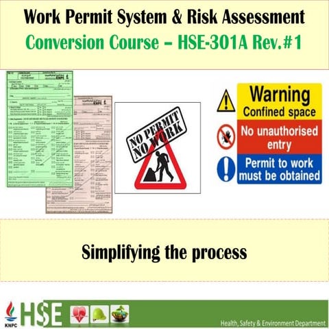 3073335permit to work system & risk assessment | PPTX
