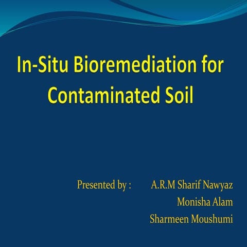 In-Situ Bioremediation for Contaminated Soil