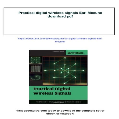 Practical digital wireless signals Earl Mccune
