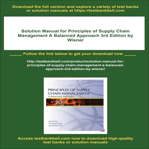Solution Manual for Principles of Supply Chain Management A Balanced ...