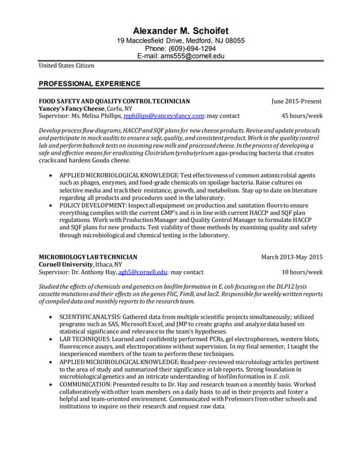 Alexander M Schoifet Resume October...