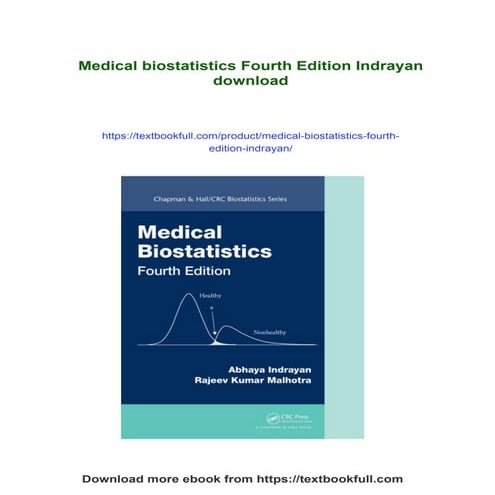 Medical biostatistics Fourth Edition Indrayan