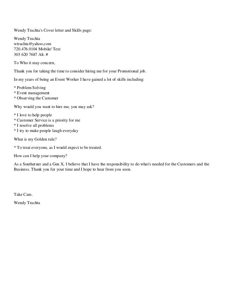 Wendy Trachta Short Cover Letter and Skills page (PDF) Wendy Trachta Short Cover Letter and Skills page (PDF)