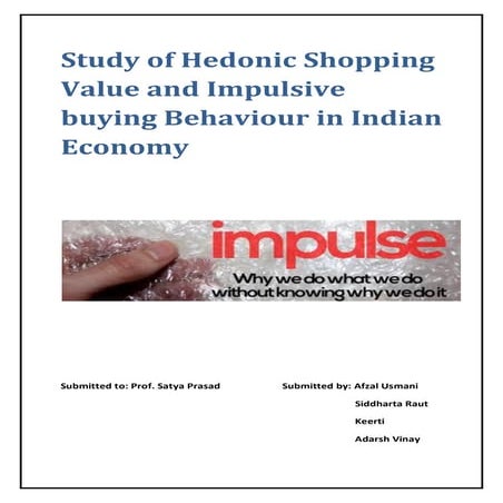 Consumer Behvior project