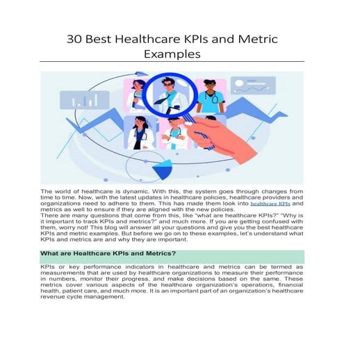 30 Best Healthcare KPIs and Metric Examples.pdf