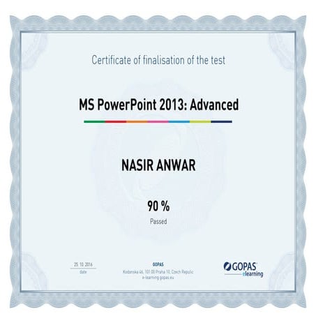 POWER POINT ADVANCE CERTIFICATE | PDF