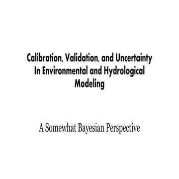 Model Calibration and Uncertainty Analysis